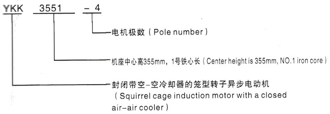 YKK系列(H355-1000)高压YKS5602-10/800KW三相异步电机西安泰富西玛电机型号说明